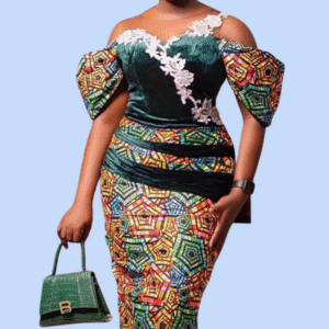 Blossom Queen Adire Maxi Gown (Women)